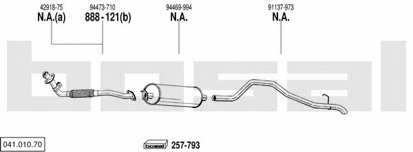 Bosal 041.010.70 Exhaust system 04101070