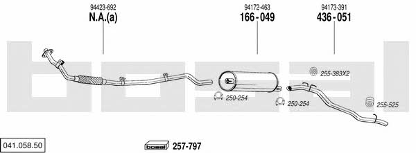 Bosal 041.058.50 Exhaust system 04105850