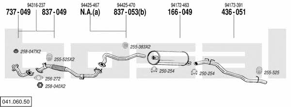 Bosal 041.060.50 Exhaust system 04106050