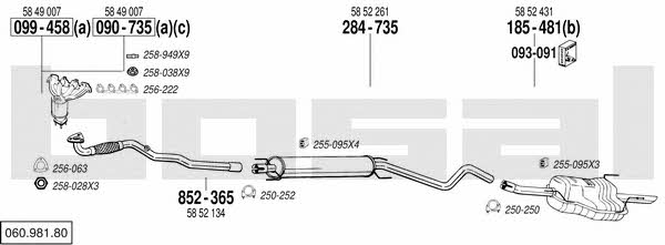 06098180 Bosal Exhaust system