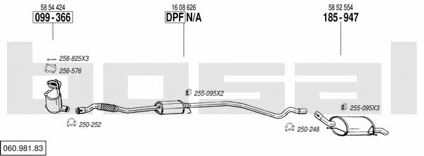 06098183 Bosal Exhaust system