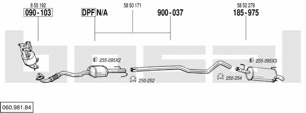 06098184 Bosal Exhaust system