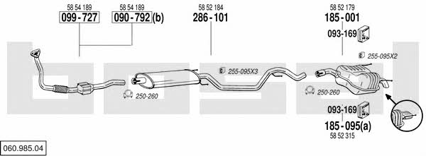  060.985.04 Exhaust system 06098504