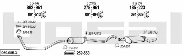 Bosal 060.985.31 Exhaust system 06098531