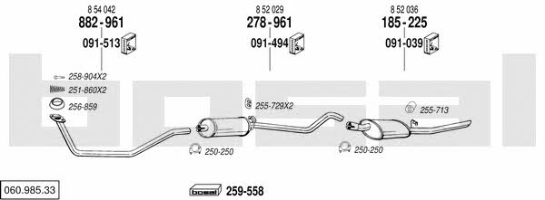 Bosal 060.985.33 Exhaust system 06098533