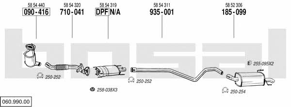  060.990.00 Exhaust system 06099000