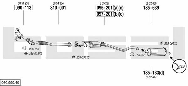  060.990.40 Exhaust system 06099040