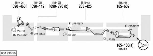 06099056 Bosal Exhaust system