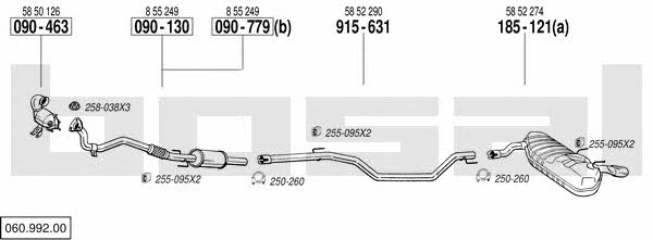  060.992.00 Exhaust system 06099200