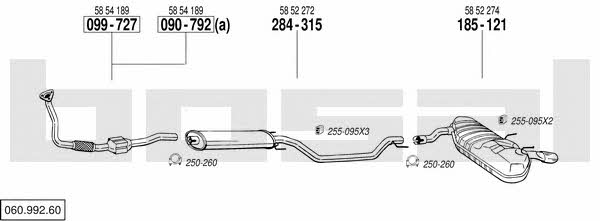  060.992.60 Exhaust system 06099260