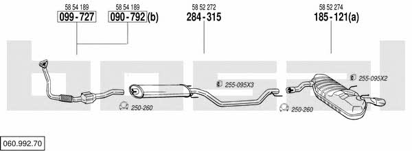  060.992.70 Exhaust system 06099270
