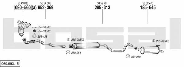  060.993.15 Exhaust system 06099315