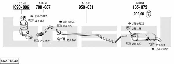 06201230 Bosal Exhaust system