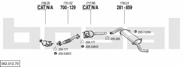  062.012.70 Exhaust system 06201270