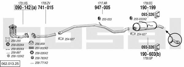  062.013.25 Exhaust system 06201325