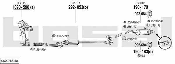  062.013.40 Exhaust system 06201340