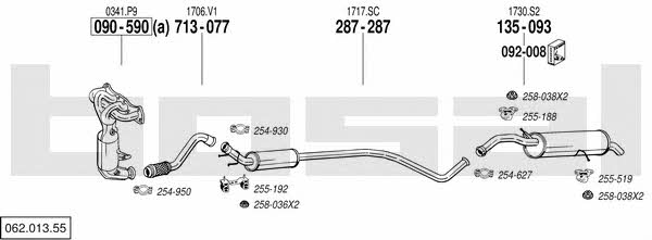  062.013.55 Exhaust system 06201355