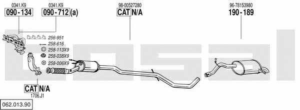 Bosal 062.013.90 Exhaust system 06201390
