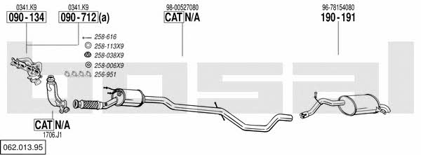 Bosal 062.013.95 Exhaust system 06201395