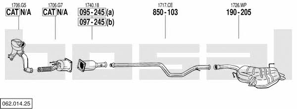Bosal 062.014.25 Exhaust system 06201425
