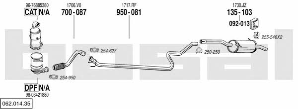 06201435 Bosal Exhaust system