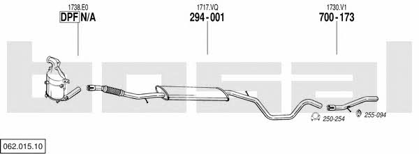 Bosal 062.015.10 Exhaust system 06201510