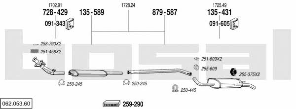 Bosal 062.053.60 Exhaust system 06205360