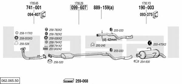  062.065.50 Exhaust system 06206550