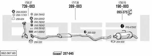 Bosal 062.067.60 Exhaust system 06206760