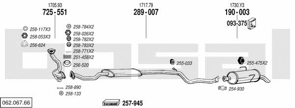06206766 Bosal Exhaust system