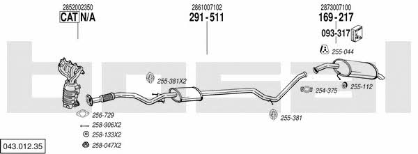 Bosal 043.012.35 Exhaust system 04301235
