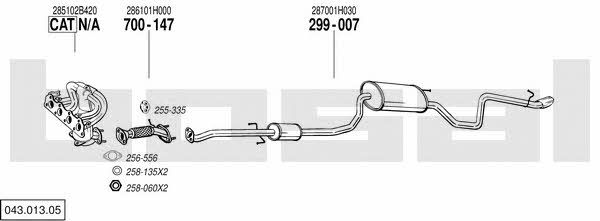 Bosal 043.013.05 Exhaust system 04301305