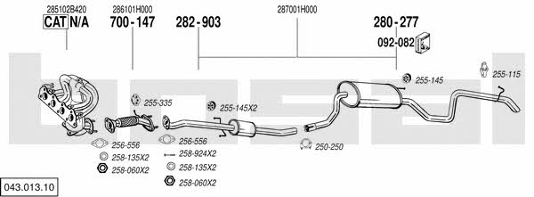  043.013.10 Exhaust system 04301310