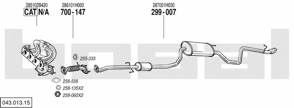 Bosal 043.013.15 Exhaust system 04301315