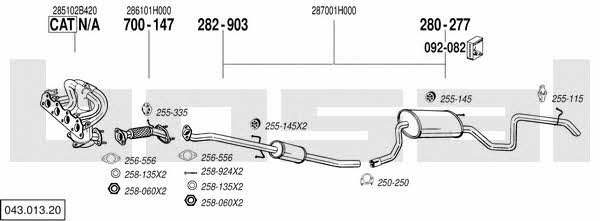 Bosal 043.013.20 Exhaust system 04301320