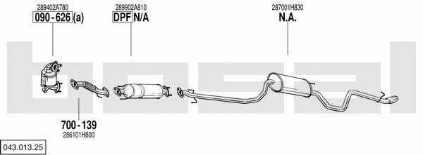  043.013.25 Exhaust system 04301325