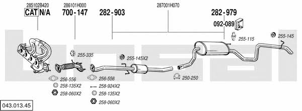 Bosal 043.013.45 Exhaust system 04301345