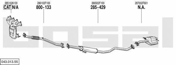 Bosal 043.013.55 Exhaust system 04301355