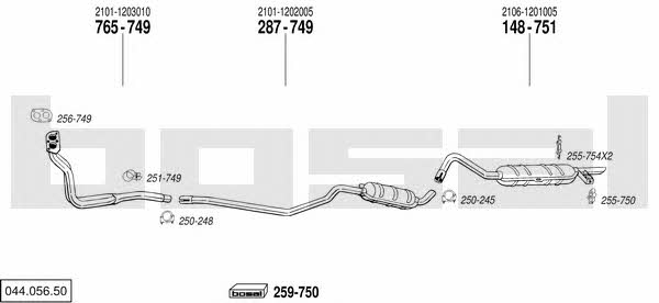  044.056.50 Exhaust system 04405650
