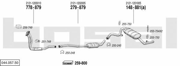 Bosal 044.057.50 Exhaust system 04405750