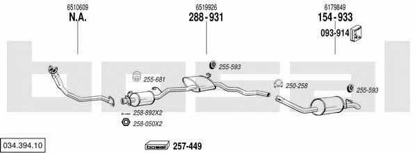  034.394.10 Exhaust system 03439410