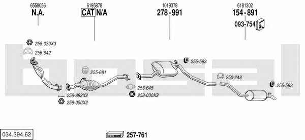  034.394.62 Exhaust system 03439462