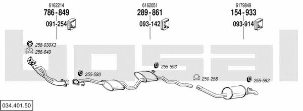 Bosal 034.401.50 Exhaust system 03440150