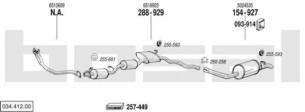 Bosal 034.412.00 Exhaust system 03441200