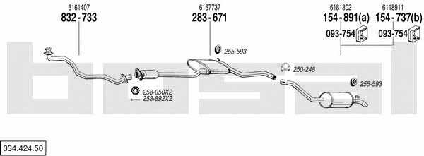  034.424.50 Exhaust system 03442450