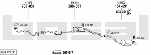  034.429.50 Exhaust system 03442950