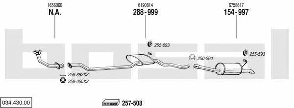  034.430.00 Exhaust system 03443000