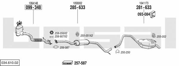  034.610.02 Exhaust system 03461002