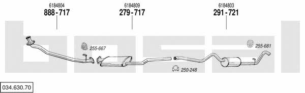 Bosal 034.630.70 Exhaust system 03463070