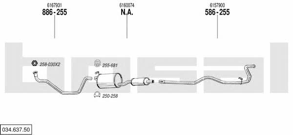 Bosal 034.637.50 Exhaust system 03463750